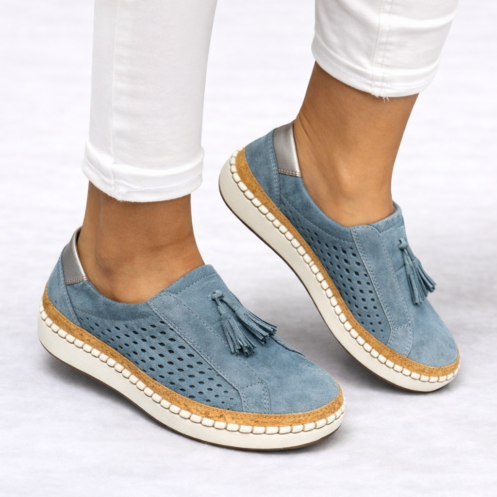 Orthopedic Comfort Slip-On Shoes - Blue