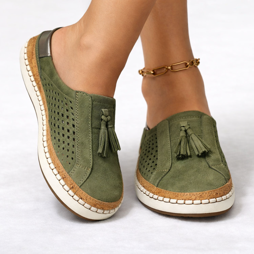 Orthopedic Comfort Slip-On Shoes - Green