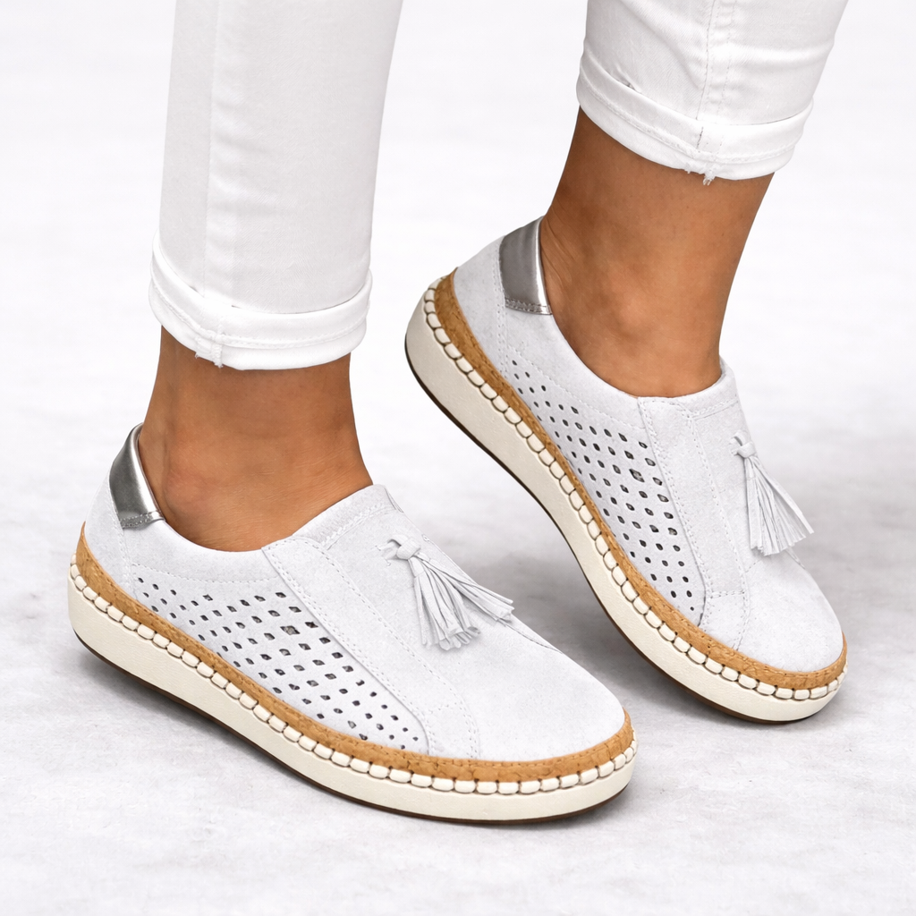 Orthopedic Comfort Slip-On Shoes - White