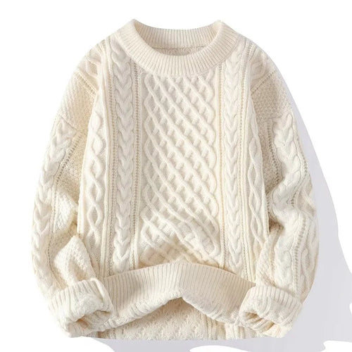 Cable Knit Wool Sweater - front
