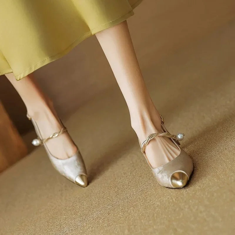 Slingback Twisted Strap Heels - view 6