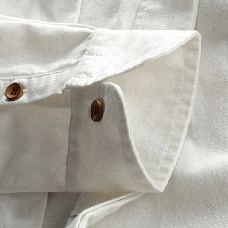 Katana Japanese Style Shirt - collar close-up