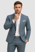 Men's Linen Suit - Light Blue