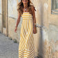 Striped Maxi Dress - Yellow