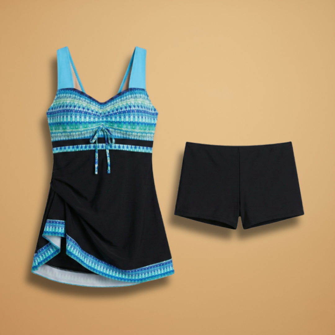 Geometric Print Swim Dress - view 2