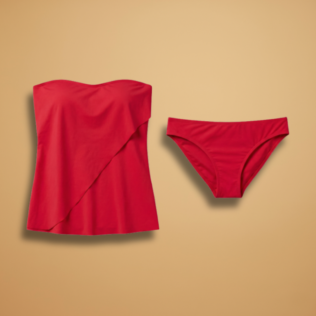 Ruffle Bandeau Tankini - view 2