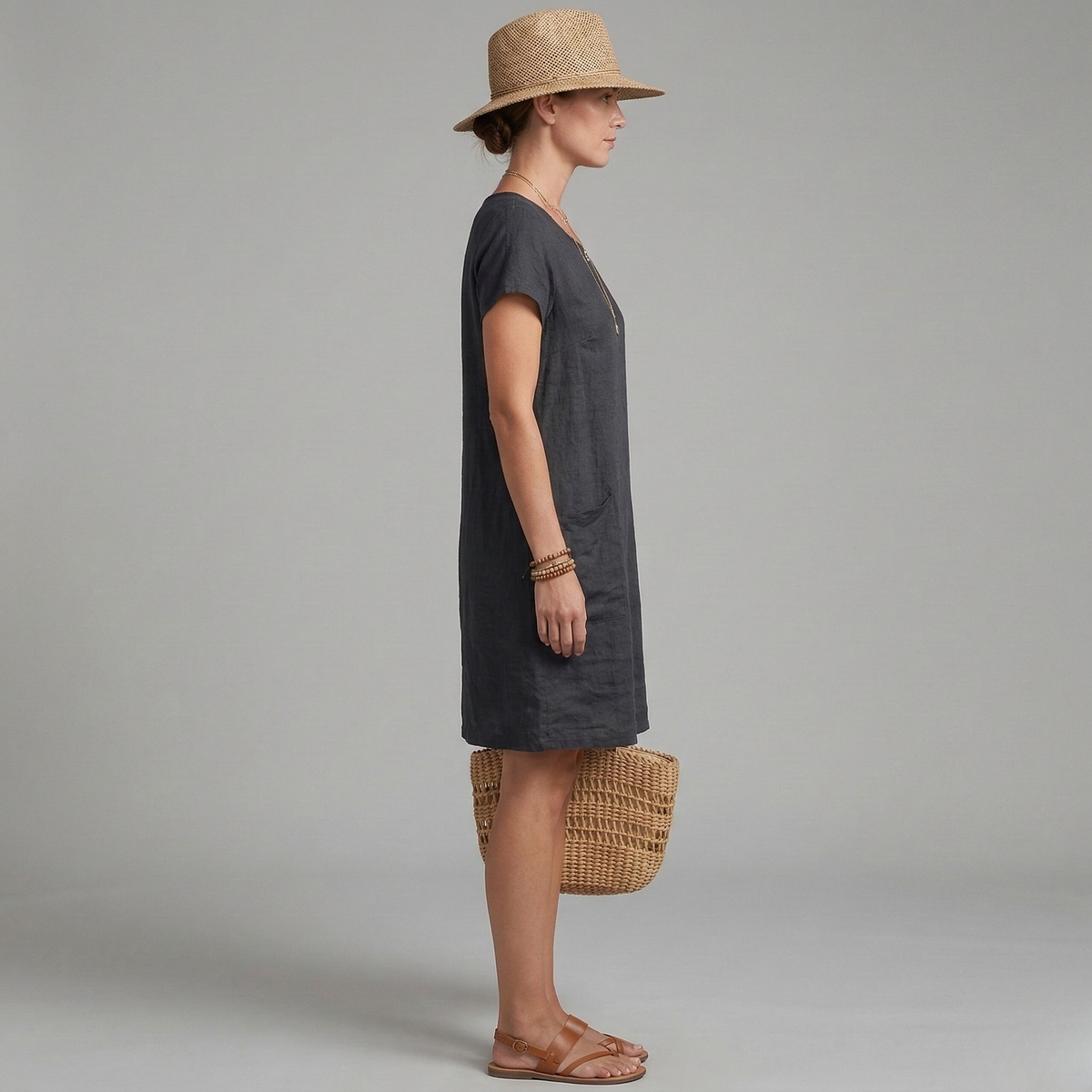 Women's Mini Dress - Grey