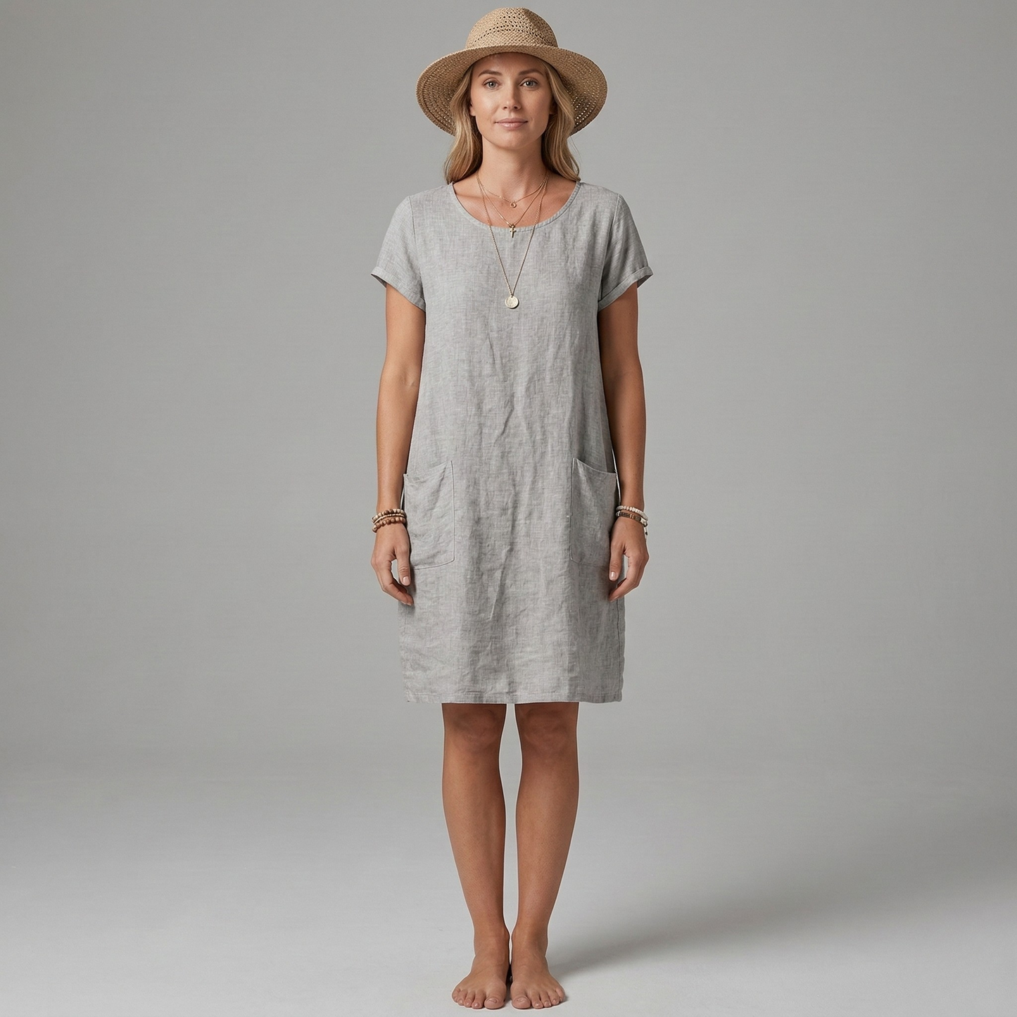 Women's Mini Dress - Khaki
