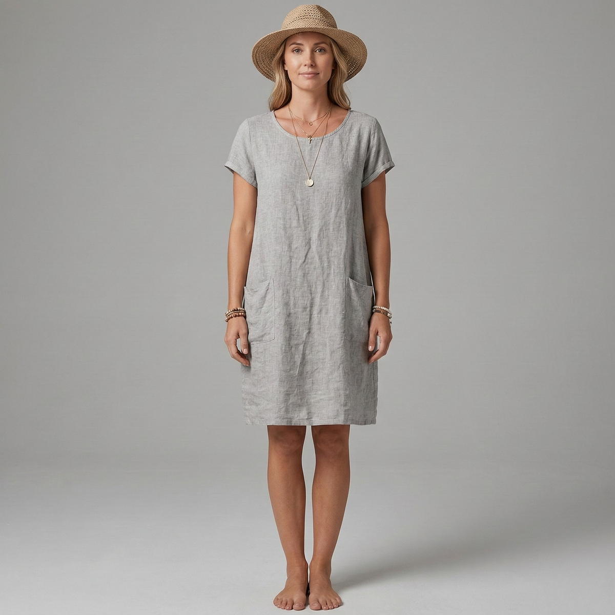 Women's Mini Dress - Khaki