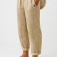 Women's Linen Trousers - Beige