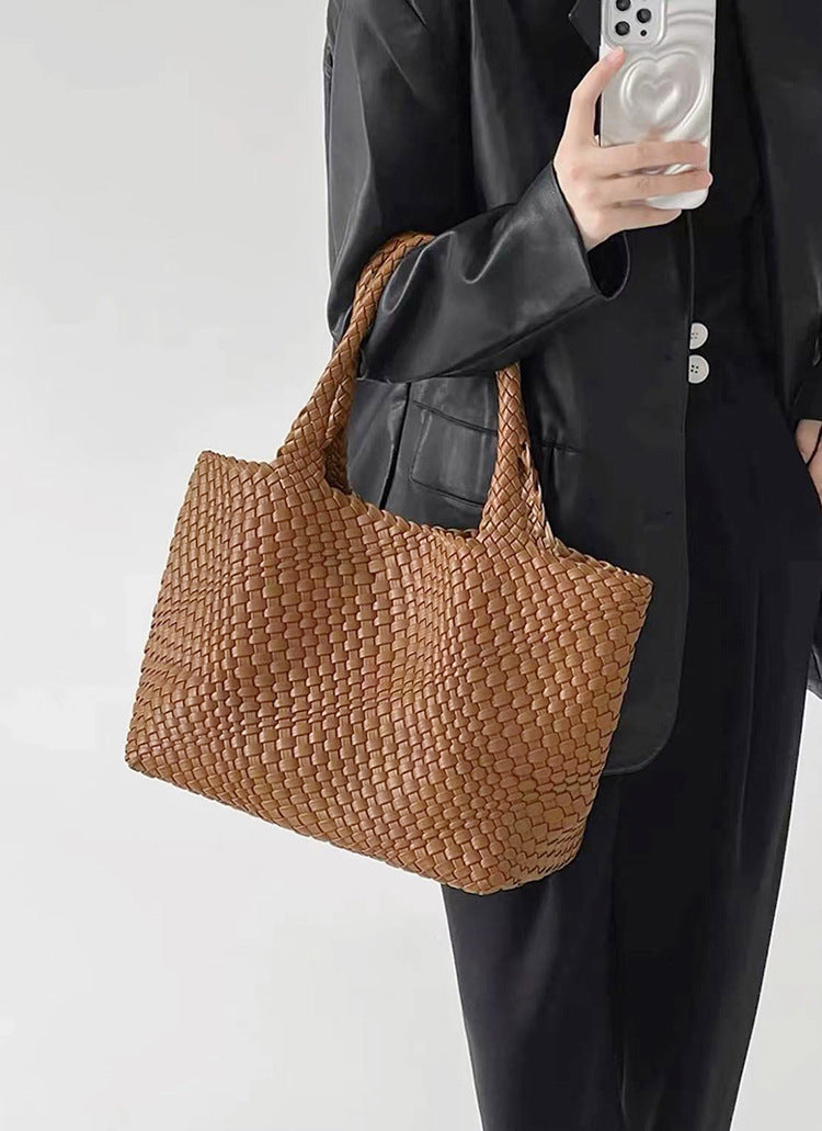 Woven Leather Tote Bag - detail 14