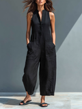 Solid Straight Cut Jumpsuit - view 1