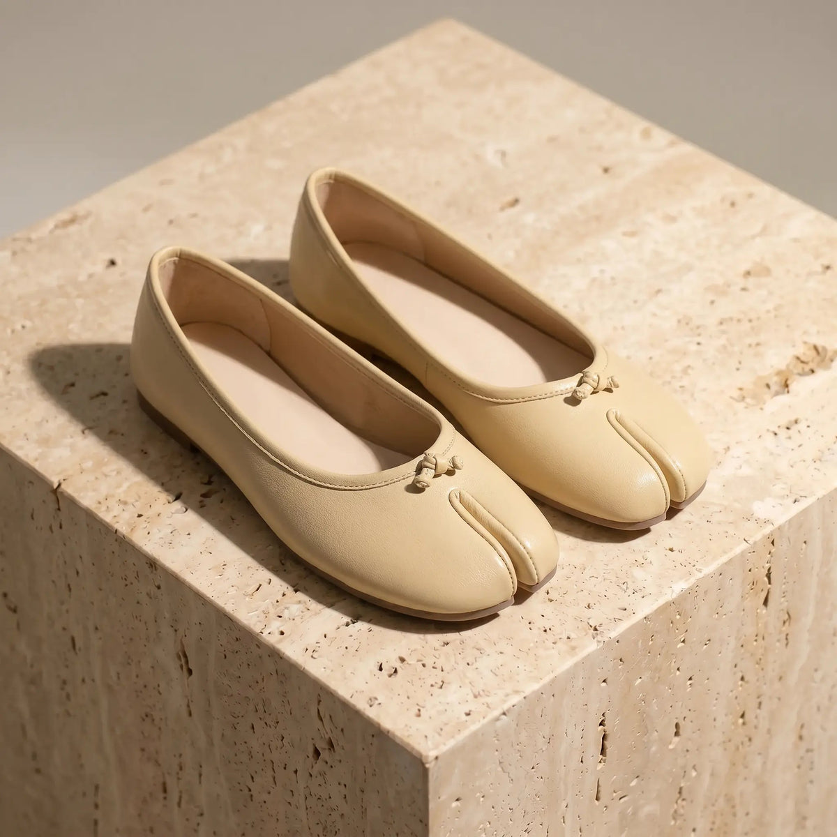Split-Toe Ballet Flats - Soft Apricot