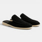 Slip-On Suede Mules - Black