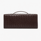 Woven Clutch Bag - Brown back view