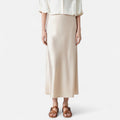 Old Money Silk Skirt - Beige front