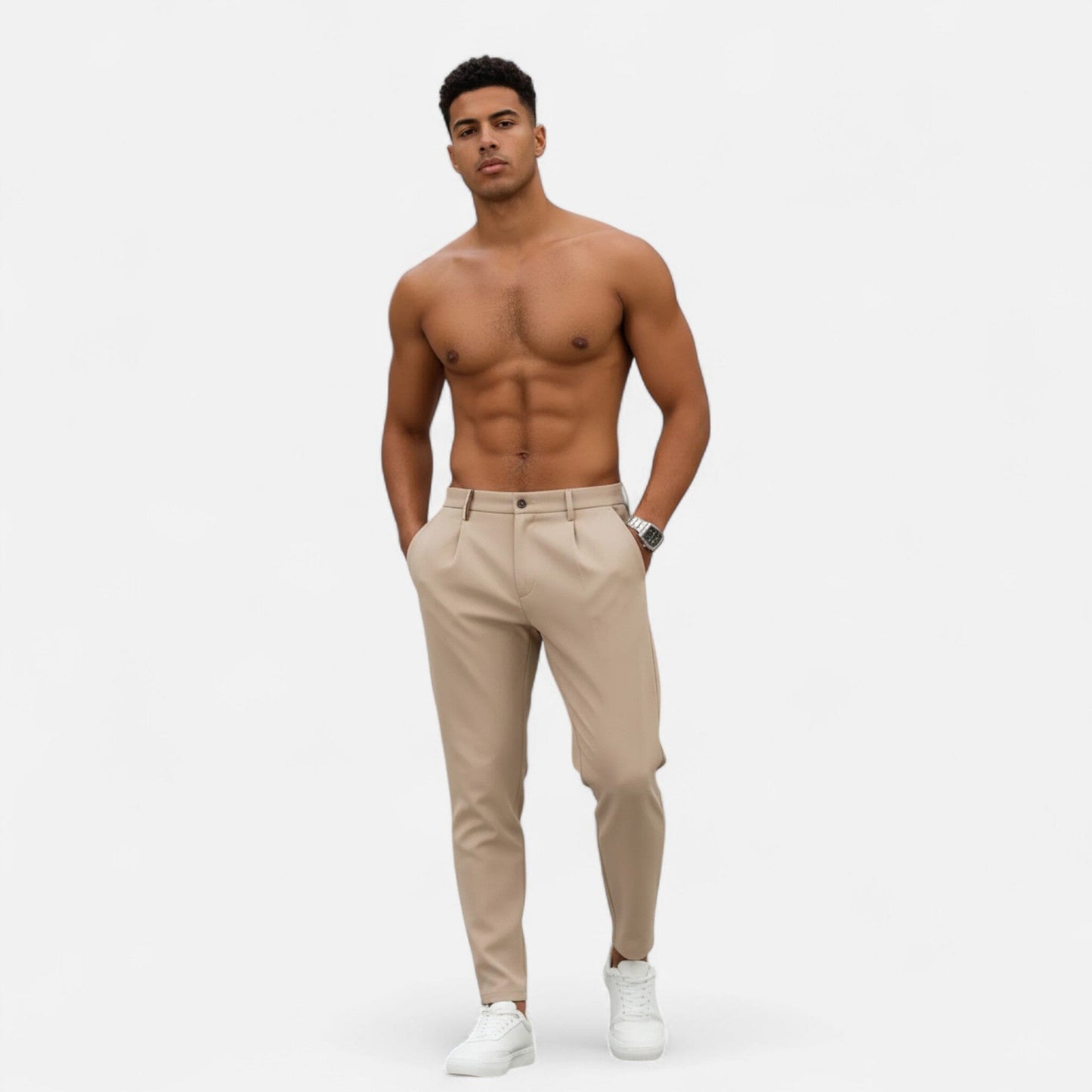 Classic Pleated Business Trousers - detail 1