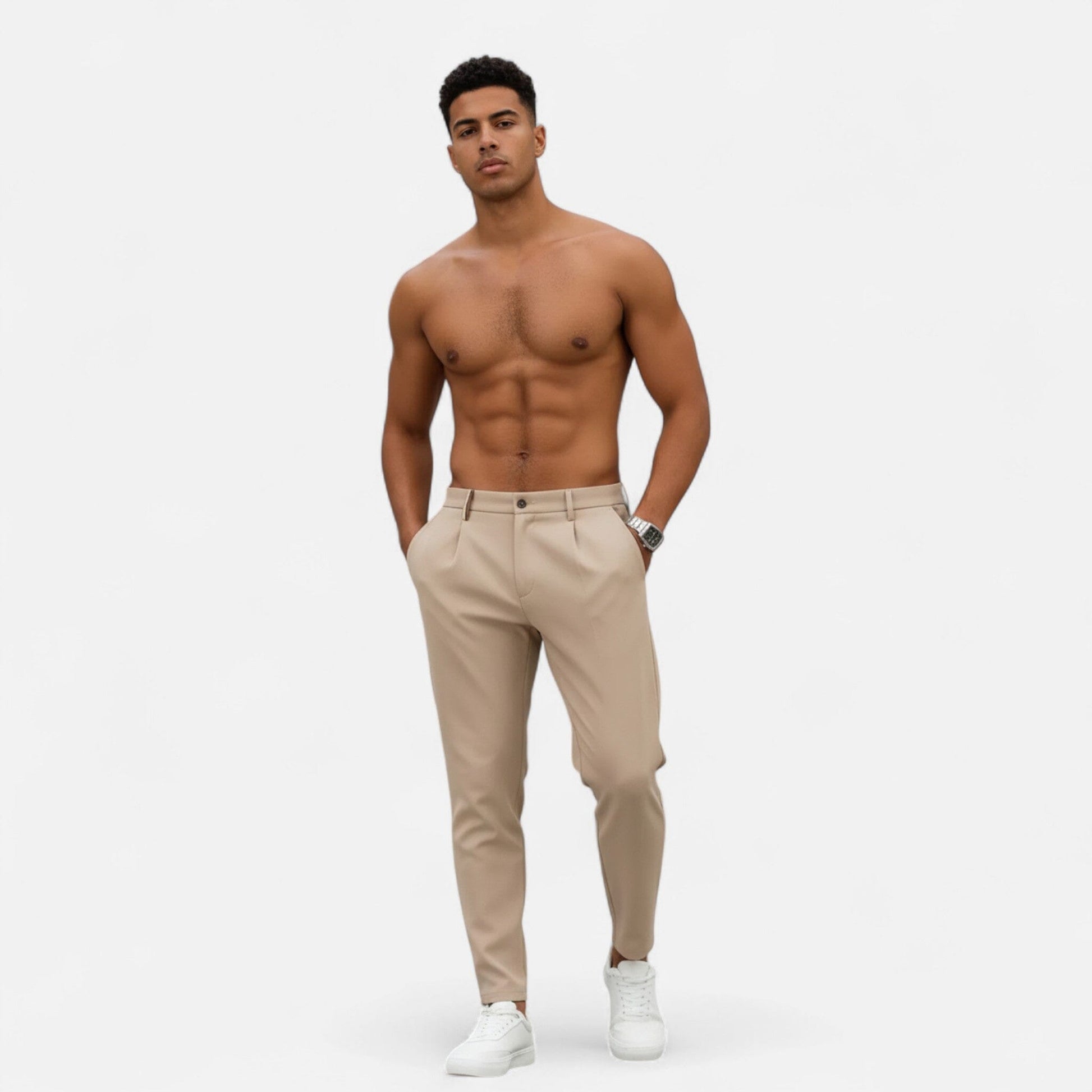 Classic Pleated Business Trousers - detail 1