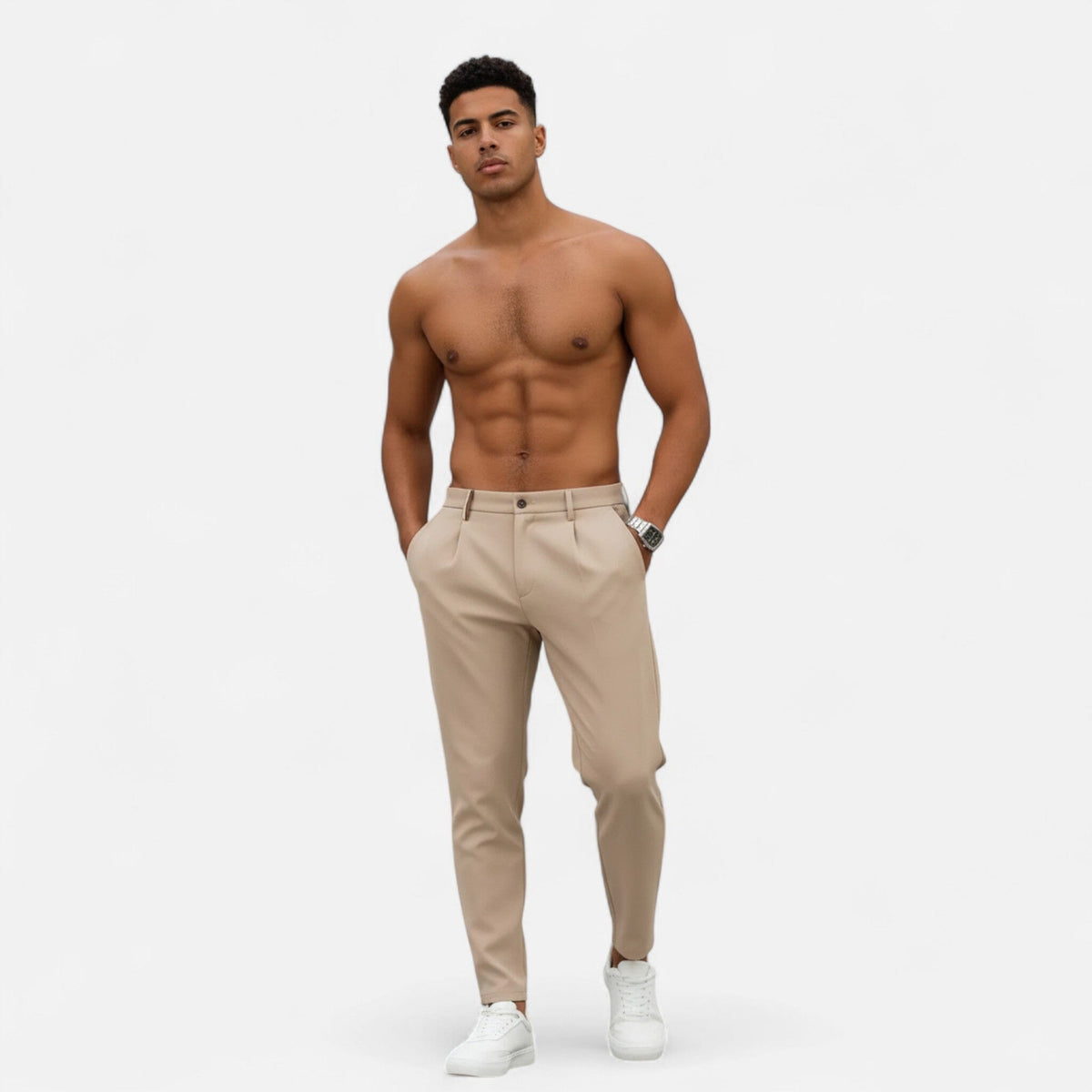 Classic Pleated Business Trousers - detail 1