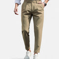 Slim-Fit Pleated Suit Trousers - Khaki