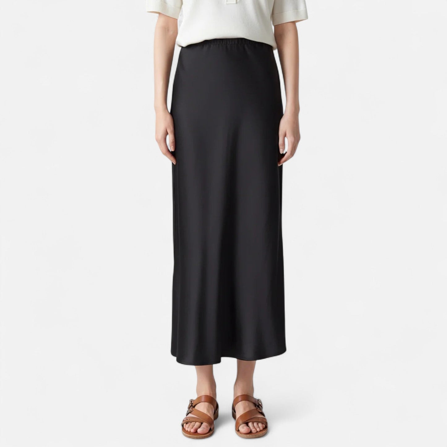 Old Money Silk Skirt - Black detail