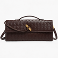 Woven Clutch Bag - Brown