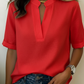 Split Neckline Blouse - view 5