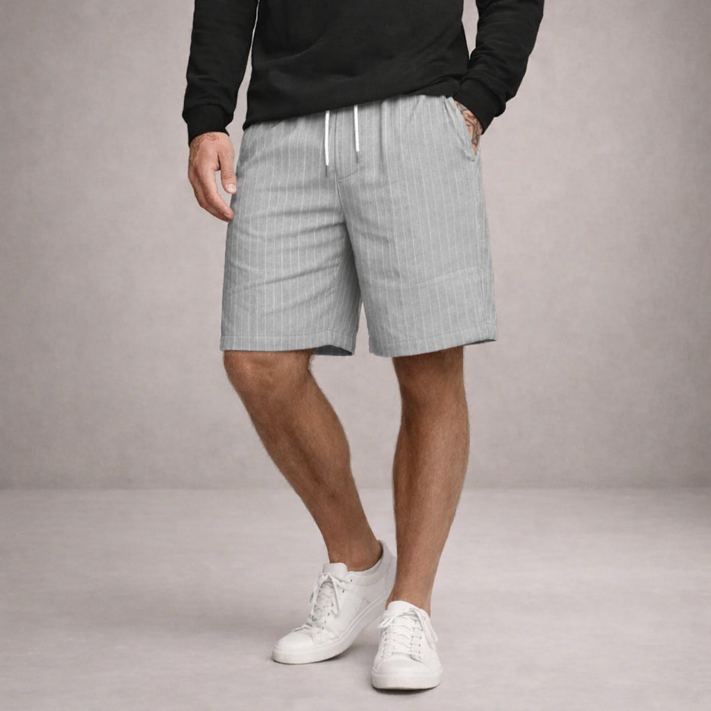 Men's Linen Shorts - Grey