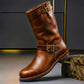 Bancroft Vintage Leather Boots - Cognac Brown