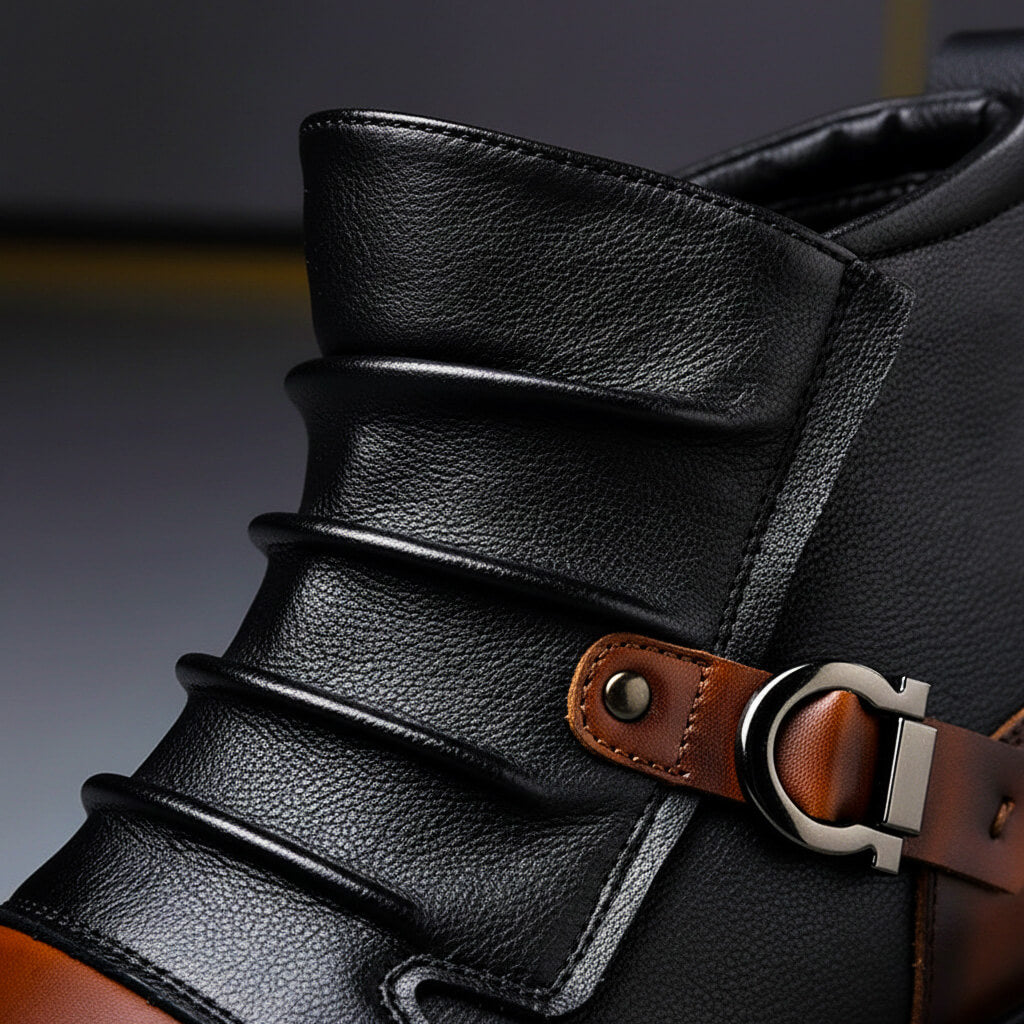 Lawson Genuine Italian Leather Boots - stitching detail