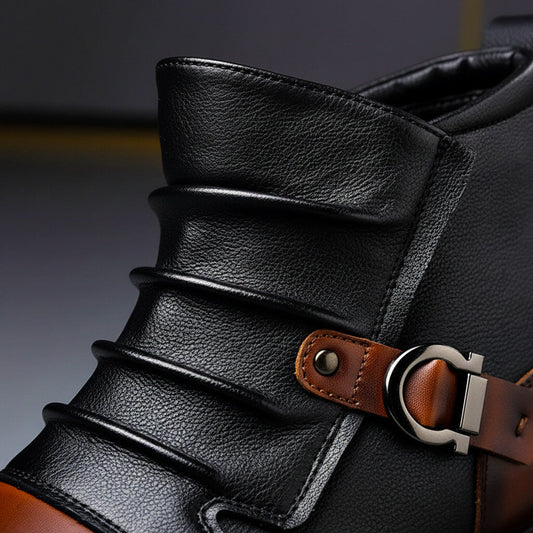 Lawson Genuine Italian Leather Boots - stitching detail