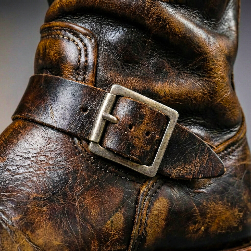 Bancroft Vintage Leather Boots - stitching detail