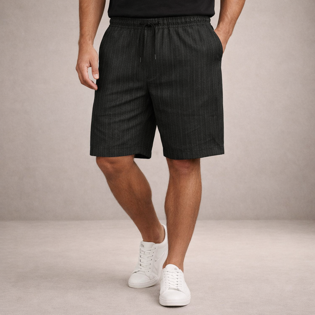 Men's Linen Shorts - Black