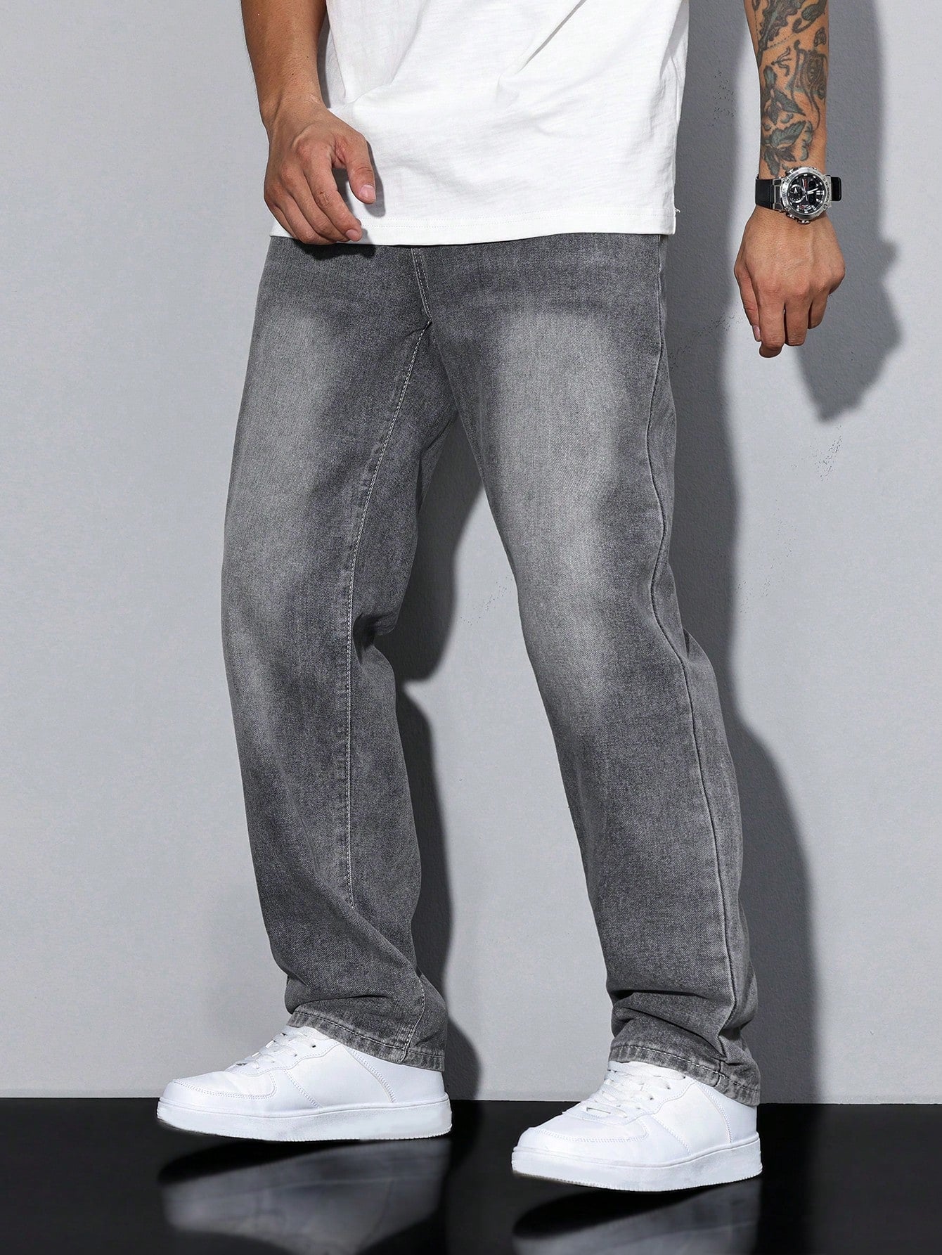 Washed Denim Trouser - view 4