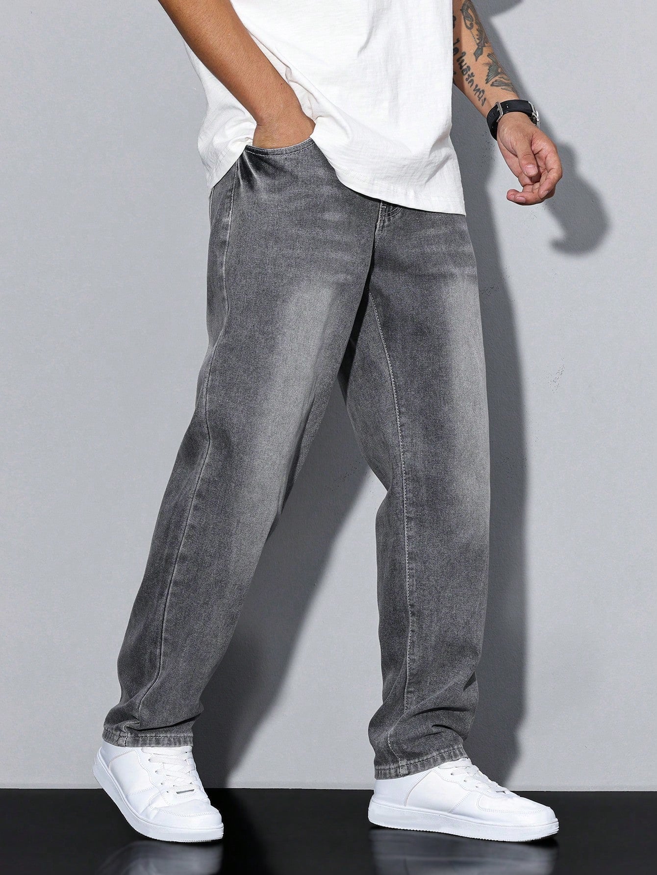 Washed Denim Trouser - view 2