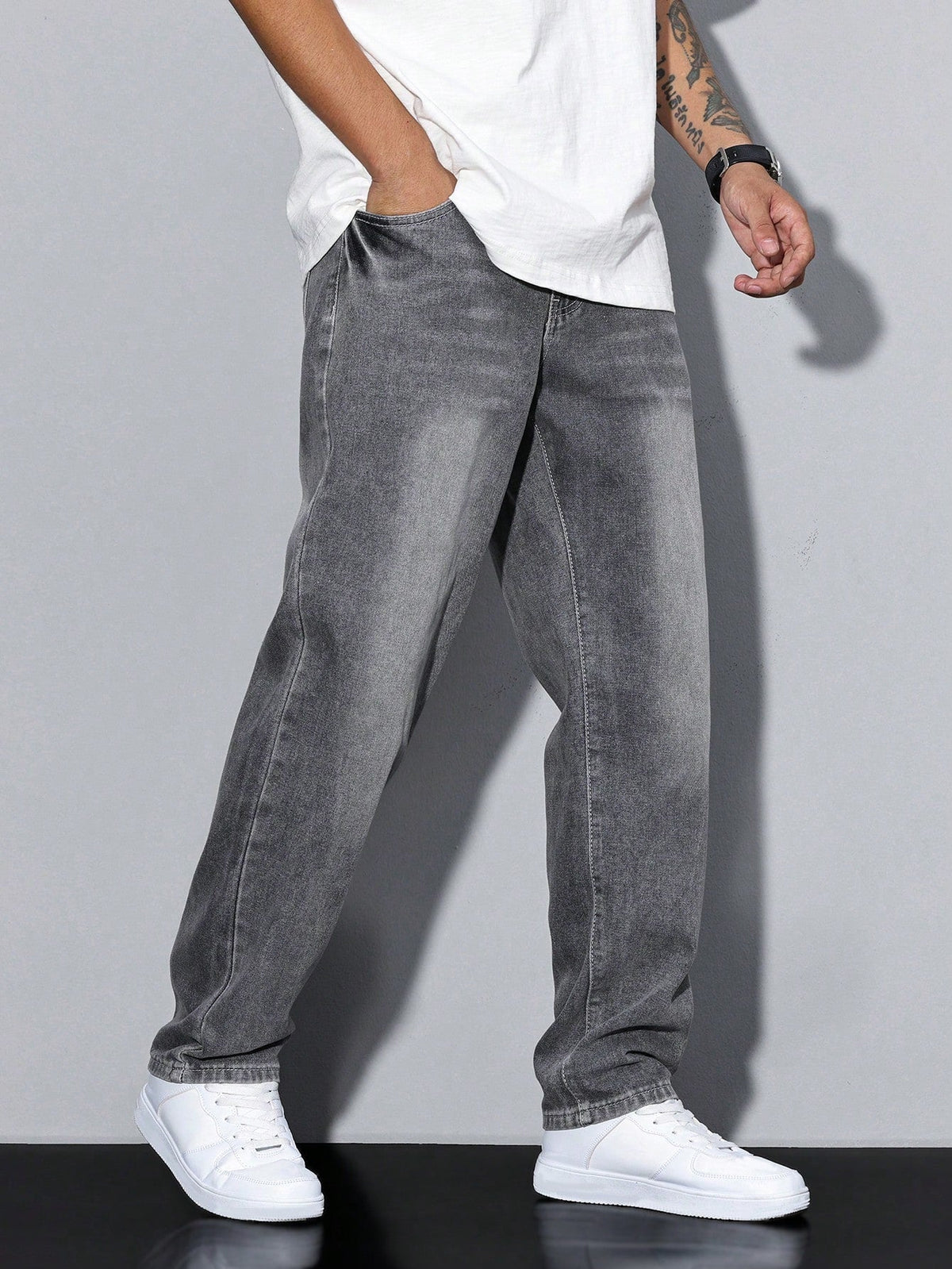 Washed Denim Trouser - view 2