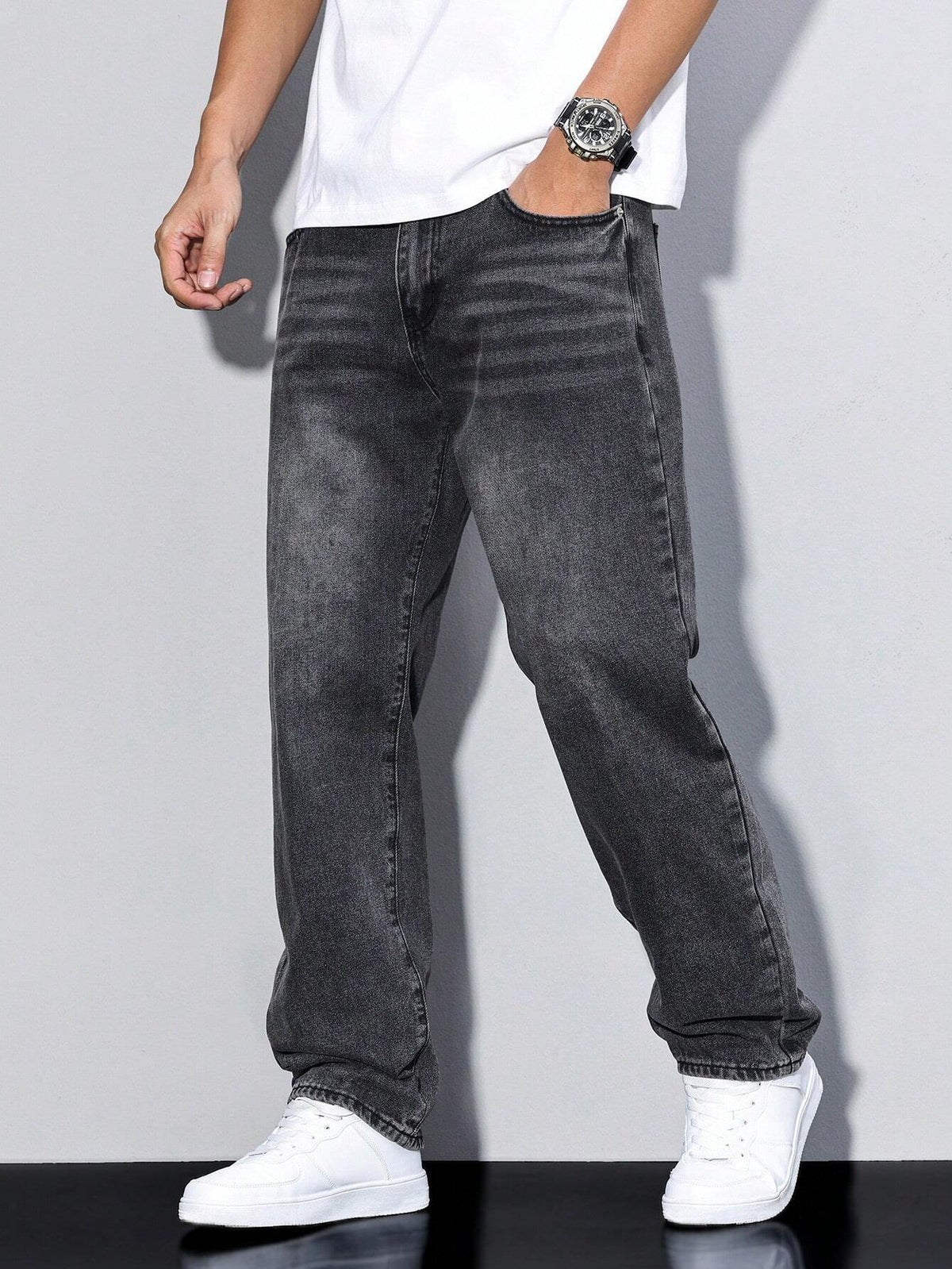 Washed Denim Trouser - view 6