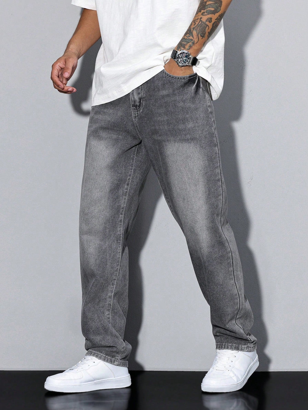 Washed Denim Trouser - view 1