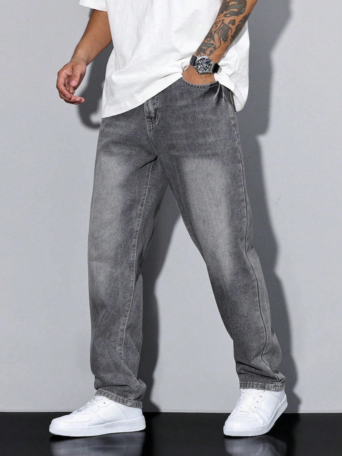 Washed Denim Trouser - view 1