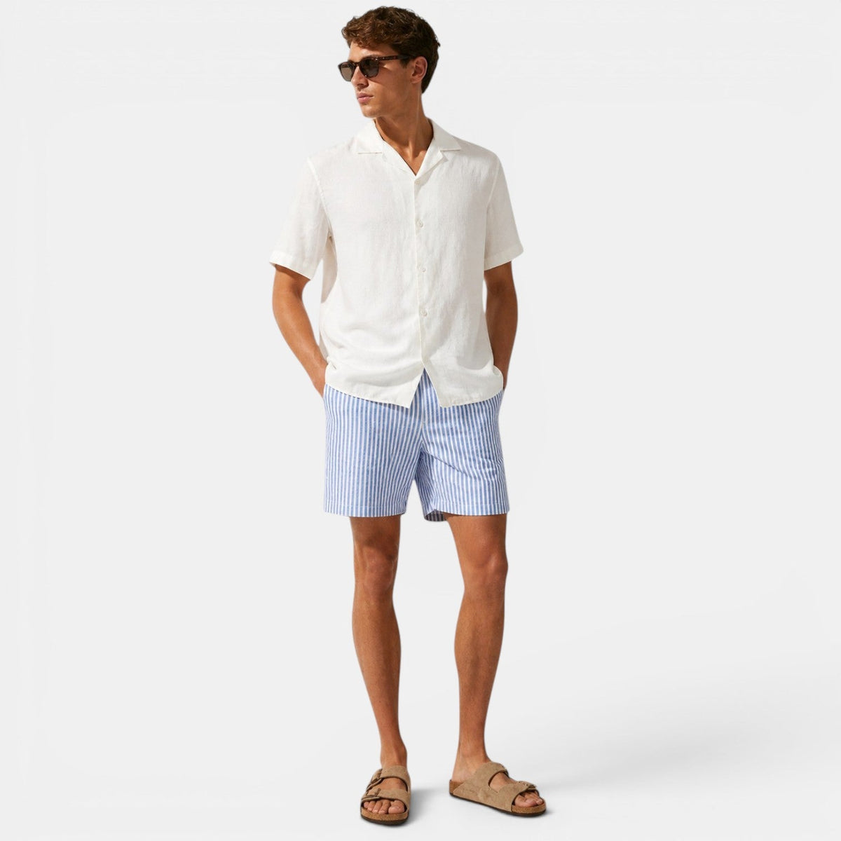 Striped Summer Shorts - styled