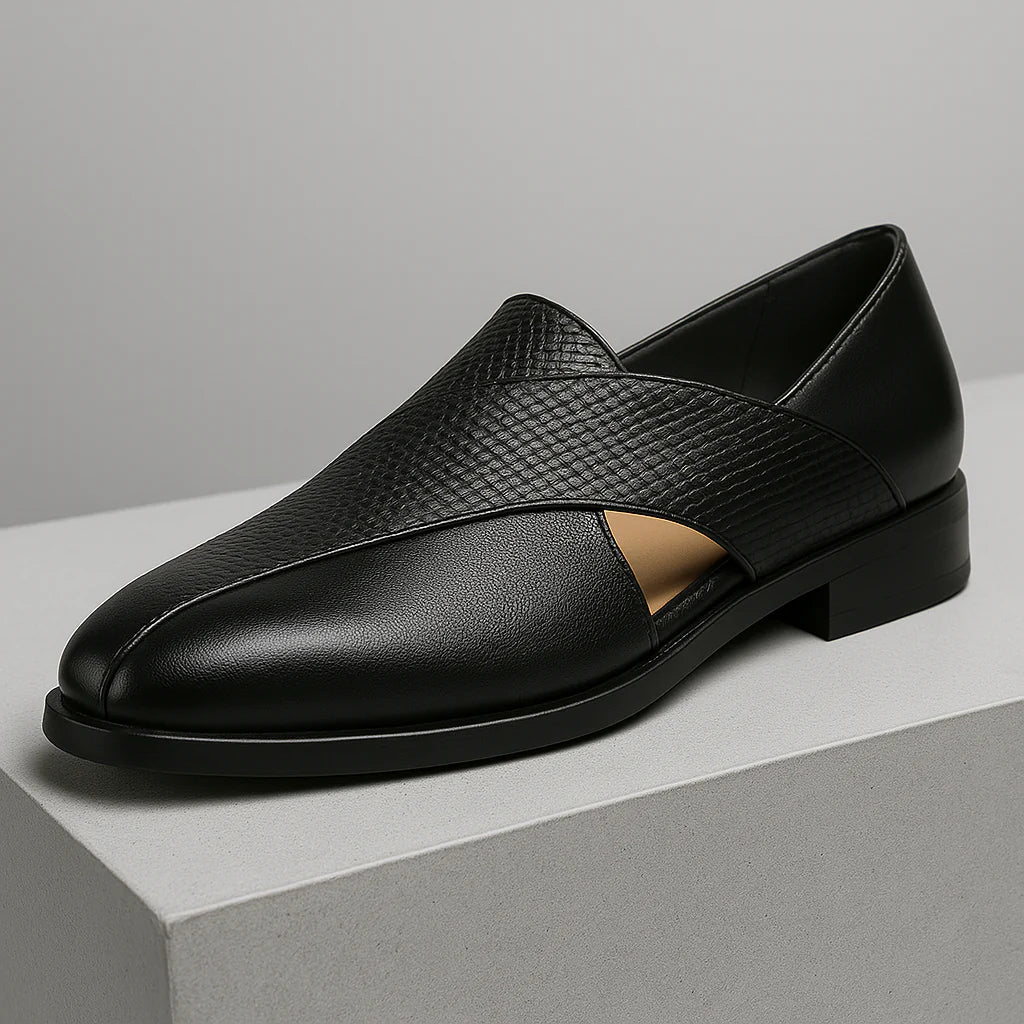 Panache Leather Loafers - top view