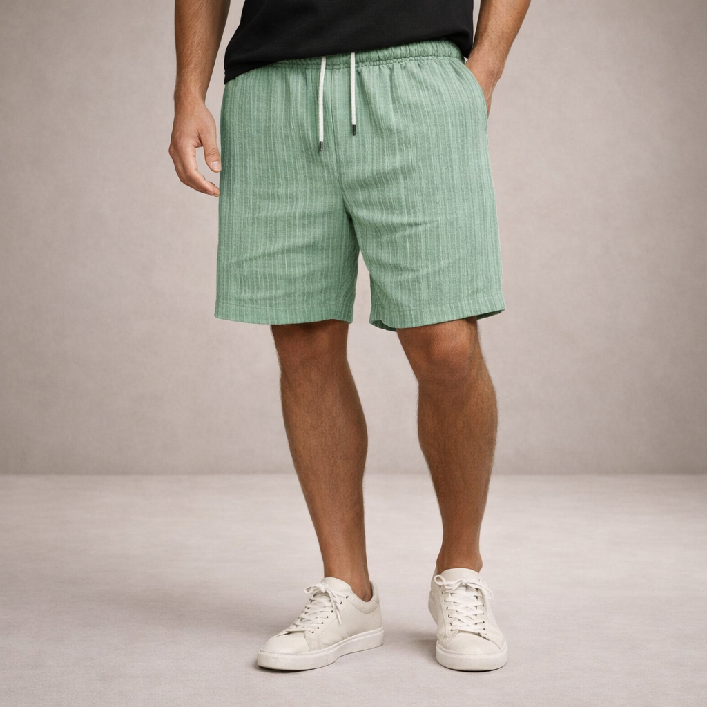 Men's Linen Shorts - Light Green