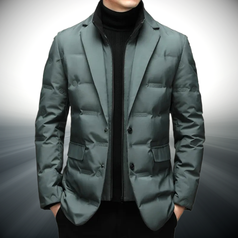 Sharp Focus Urban Windbreaker - Green Gray front