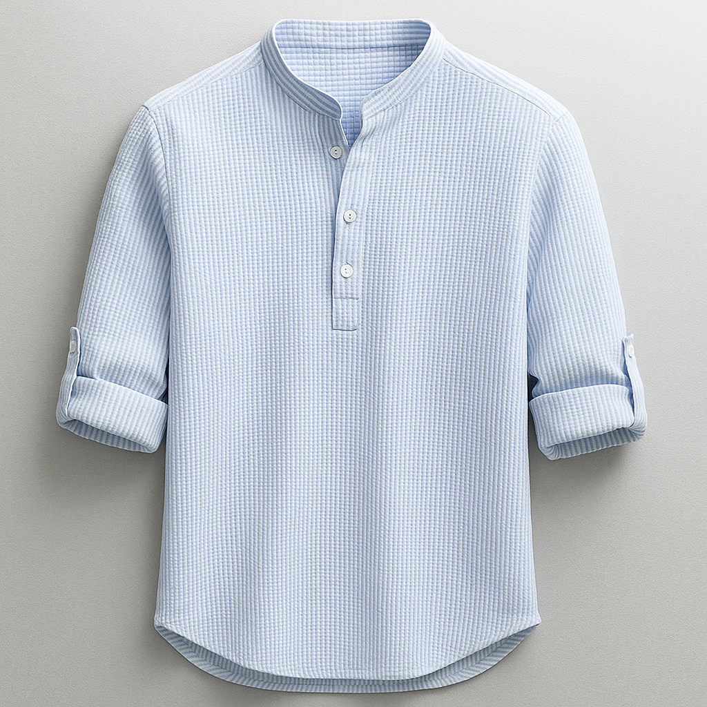 Hudson Henley Shirt - Blue