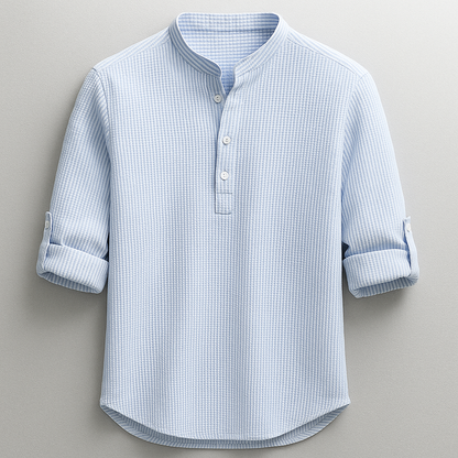 Hudson Henley Shirt - Blue