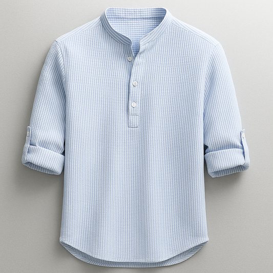 Hudson Henley Shirt - Blue