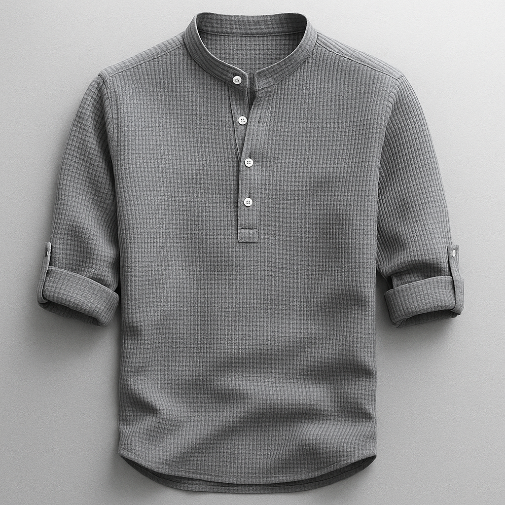 Hudson Henley Shirt - Gray