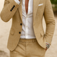 Men's Linen Suit - Khaki