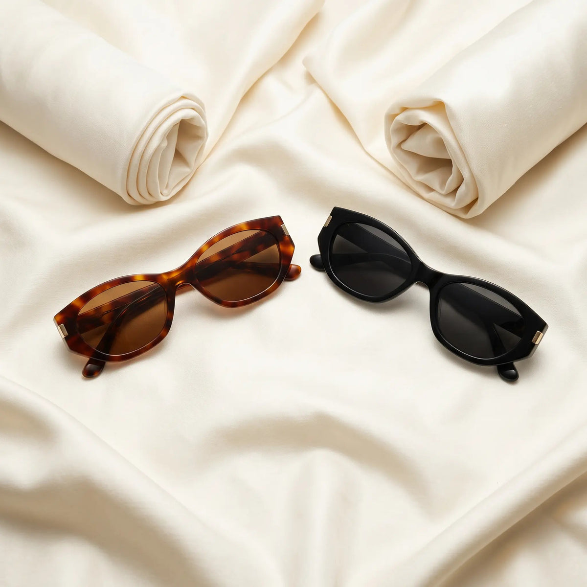 Kyndox Cat-Eye Sunglasses - both colors flat lay