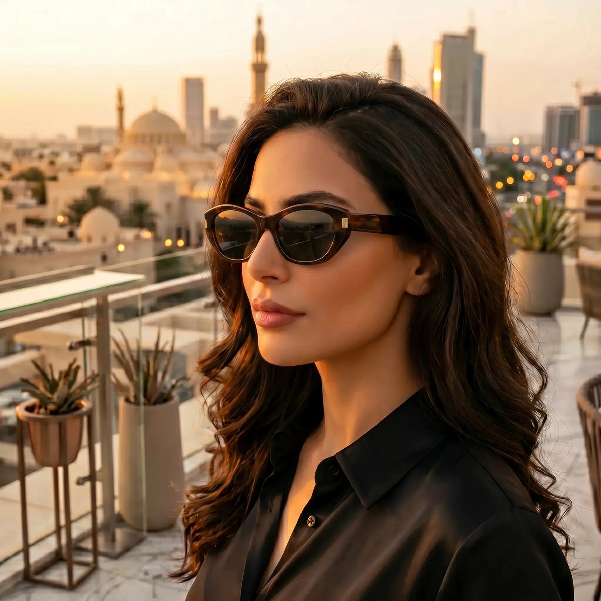 Kyndox Cat-Eye Sunglasses - Cocoa Brown lifestyle